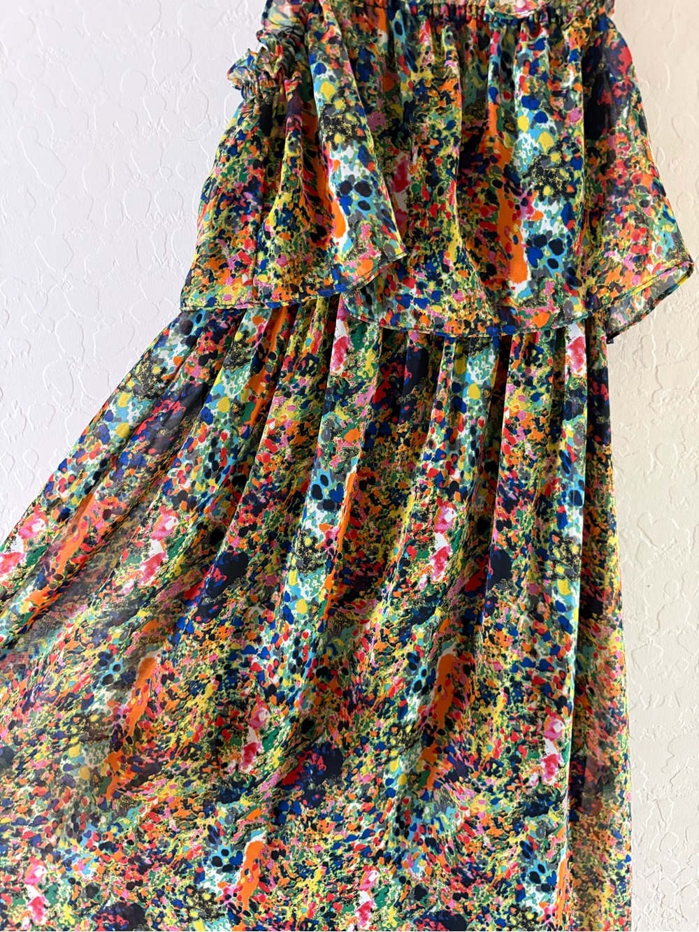 Pins & Needles from Urban Outfitters, small, Abstract Multi-Color Floral maxi